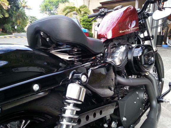 Final position, realized it was showing its "butt". I needed to cover it somehow, thought of putting a 3rd brake light there...