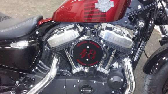 My leaks into that little chrome catch can under my A/C. The harder i ride her, the bigger the mess.