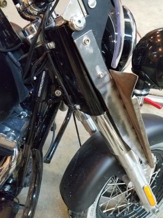 yep, i made my own. they don't look too horrible (for fangs anyway) but they cone right off with the shield. no buffering when they're one, no unsightly objects left on the bike when i take the shield off