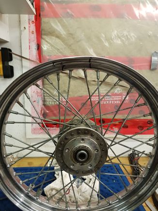 Front rim was rough, in many places and I didn't want to buy an entire new wheel.