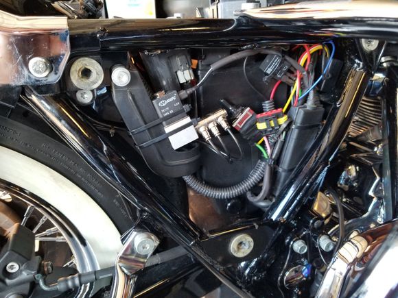 Air ride dump valve, switch, remote contrtol components. I dont have the switch mounted outside because i control the air ride bi remote. Worst case scenario  that remote fails, I do have access to switch pretty easily.