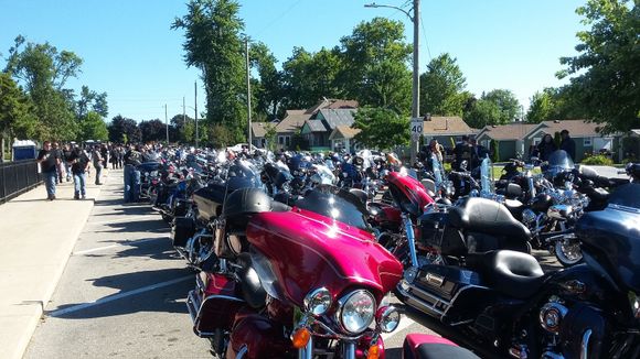 At Seacliff Park in Leamington. 750 bikes lined up for a 3 hour ride along the shores of beautiful Lake Erie.
