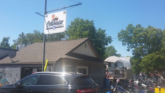 "Pit Stop" at the halfway point at the Colchester Bar and Grill.