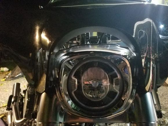 There's a gap that can be seen even it it's not smiling.