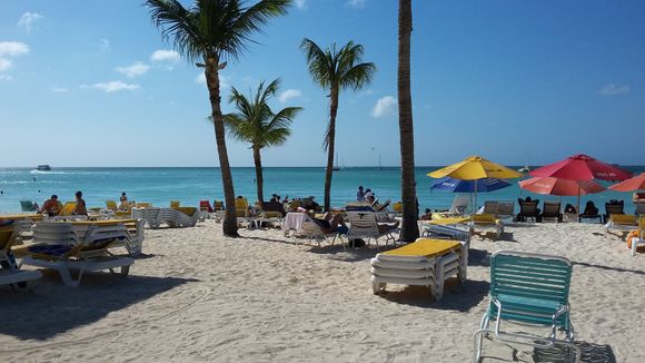 Palm Beach in the High Rise resort area of the island.
