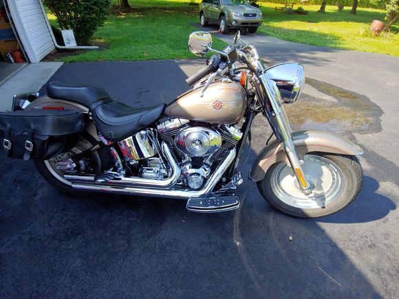 2004 Harley Davidson Fatboy..  Smokey Gold