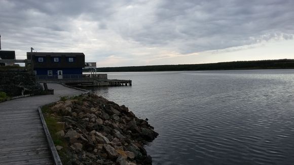 Day 6 - The bay inlet at Cheticamp outside and on the hotel boardwalk.