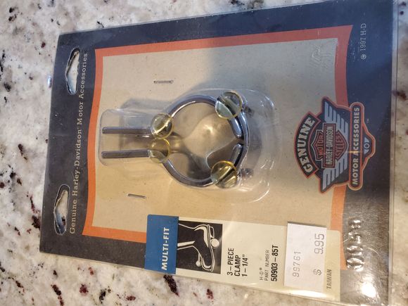Unopened 3 piece clamp 1-1/4" HD part # 50903-85T multi-fit