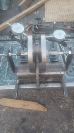 Can't find anyone to true your flywheels? Me either. Fuck it! Make a stand. Almost done..
