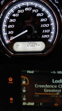 A sign of a good day. My ride there was non-fun...interstate crap all the way, for 95 miles. I let the HD navigation take me home, with the twisty option selected....no idea where i was most of the ride home. Awesome. It was in the 50's on the way home.