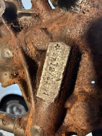 So here on the frame you can also just make out the number which does match the engine case number.