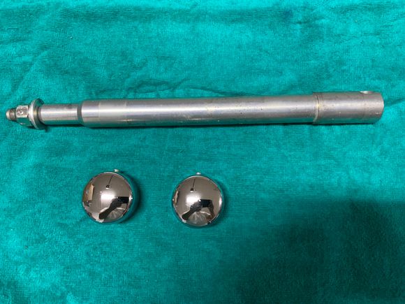 Stock axle with axle covers - $50