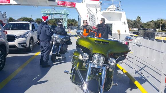 This guy with the Indian wanted to tell me how great the bikes are. I asked how much he rides and he does a whopping 1k to 2k per year! LOL

He was blown away by our trip when we told him and said he wants to do something like like one day. I took the opportunity to suggest he buy a Harley before trying it! LOL

Really nice people. We enjoyed speaking with them.