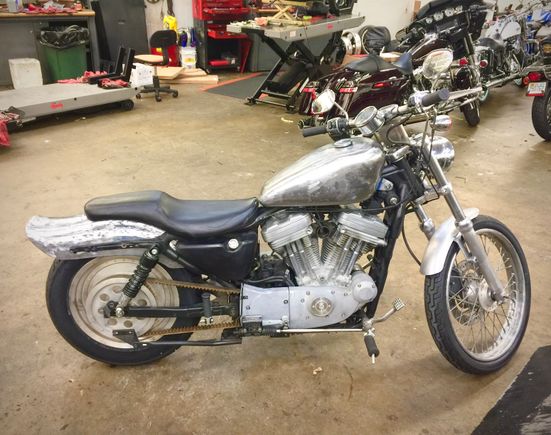 How it originally sat after stripping everything.