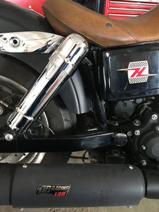 Stock replacement 412’s and stock replacement Progressive front springs improved ride and handling on my Fat Bob. It’s never gonna match my former FXDXT for many reasons