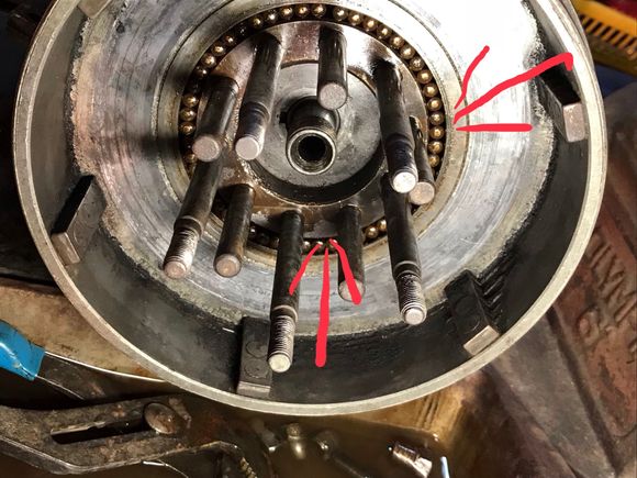 After bearing plate removal 