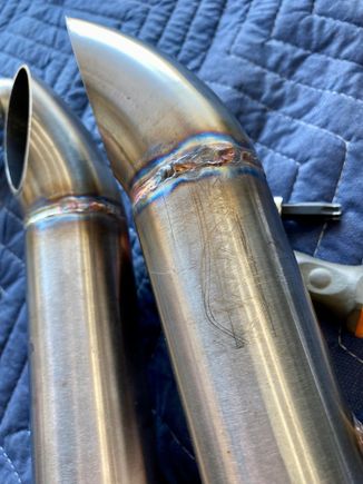 Some of the scratches found all over the exterior pipes due to zero protection during shipping. Just two loose pipes in a box with some brown paper on the bottom. 