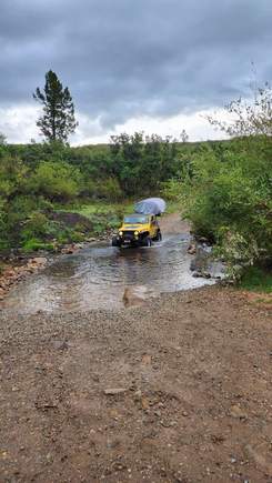 It rained a few days, but never all day.