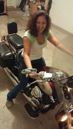 The girlfriend in her 650cc, got to love her!