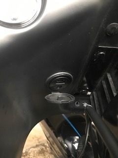 This USB Port came on the bike. It may or may not be connected. The bike is some kind of "Willie G." Edition. Probably a dealer set-up. It has a million Willie G. add-ons.