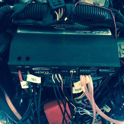 All wrapped up with a Arc Moto 600.4 cover plate on top to cover gains controls etc. nice touch.