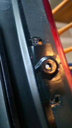 Spacers for the pouch, one of the holes for the wiring.