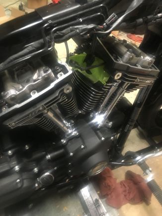 Once the rocker arms are installed it's time to install the oil breathers. Mine came with new bolts that had thread locker on them already so I didn't use any additional thread locker.