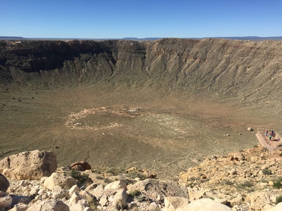 Some of the crater. It is deceiving. You could fit most of Downtown San Fransisco in it.