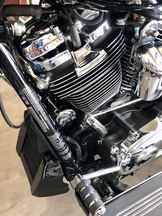 Chrome Oil Filter Adds A Little Bling To The Front Of The Engine