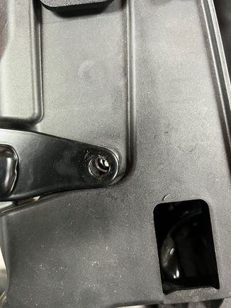 Four bolts on right side mount on, three bolts with only tow turns in.  No way to start fourth.  Finally removed all, put one at footage in, I pulled bracket as hard as I could and wife started this one.  Then I was able to push enough to get the other two started.  Left side lighted up perfect.