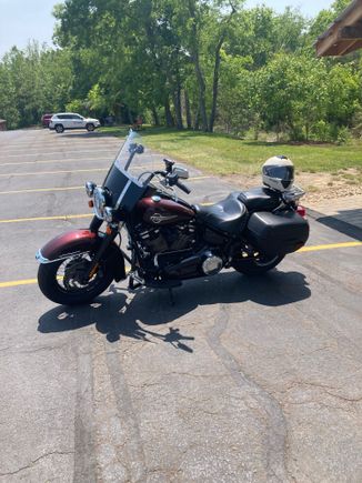 While I prefer more Chrome than not,
I had to settle for some chrome and some black when I bought my 2018 Heritage since the all chrome version did not appear until 2019.

This bike has some chrome trim accents but I added a few, like the chrome highway pegs, chrome sissy bar and luggage rack and a chrome derby cover.

Did this to give it some balance.

Works for me.