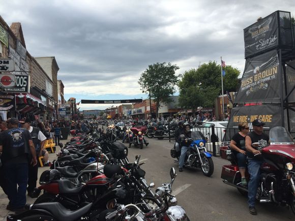 Downtown Sturgis on Saturday before the rally actually started.