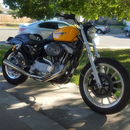 I'm selling my Sportster . It's a 2001 Sportster 1200 S .2800 orig miles ...the list is long...mukuni hsr carb ,S cams ,dual plug heads,supertrapp full exhaust. Ohlins rear suspension, race tech gold valves and springs up front in adj. Showa forks. PM 6 pot calipers and lyndall carbon rotors front and back , steel braided lines front and back. (6k in brakes and suspension ), PM grips and pegs,Corbin seat, fork brace, 1 5/8 pro taper tracker bars with 2" risers. Very nice and very fast..8250 obo