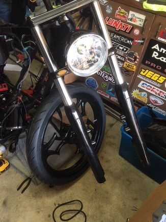 Shiny black legs, glossed the trees and 2 toned headlight bucket. pow pow!