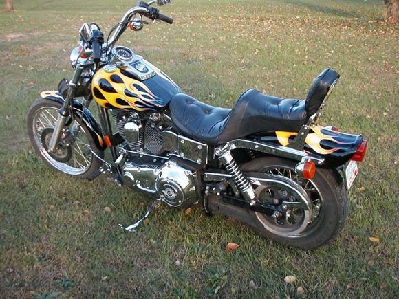 Tony's bike. He was in the Army Reserves and was called to active duty and was overseas in the sandbox for a year. While he was away, my buddies and I snatched it up. I painted it, and the other guys did a lot of mechanical upgrades and repairs.