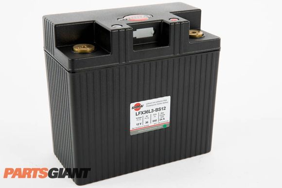 This Shorai battery is almost 20lbs lighter than a stock 30 amp hour battery.