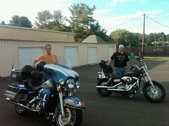 Me and my father in-law with our rides.