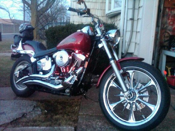 front wheel on my softail