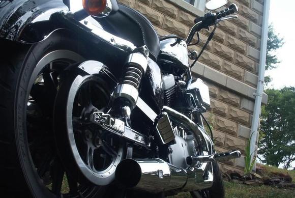 Looking up tail pipe