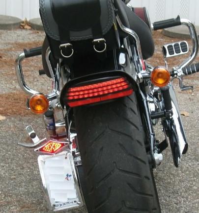 Softail LED Tail Light &amp; Reflector 1