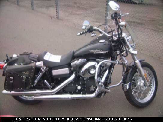 Wrecked 2008 Street Bob. Soon to become a 50th Anniversary Duo-Glide!