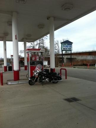 Filling up in Sandpoint, Idaho March 2012