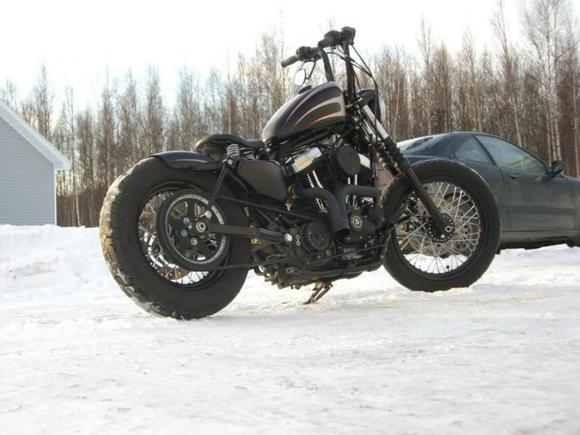 chopped hypercharger, exhaust, cam cover, fender and frame struts