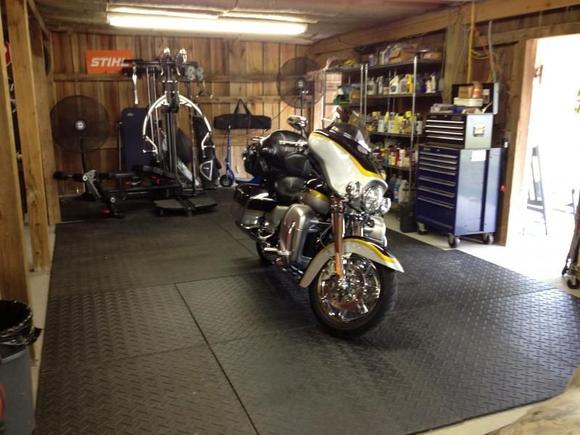 CVO parked in Shop