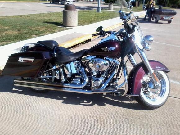 Dad's Bags on my Softail