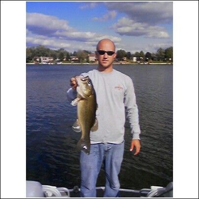 goofing around on my buddy's pontoon