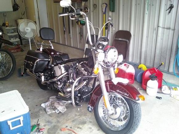 16" ape hanger installation in progress