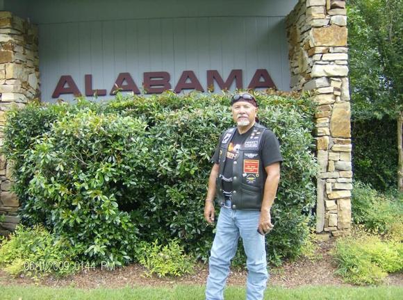 Alabama.  Just as soon as we pulled into this rest stop, the Tornadoe sirens went off.  Got kind of hairy there for awhile.