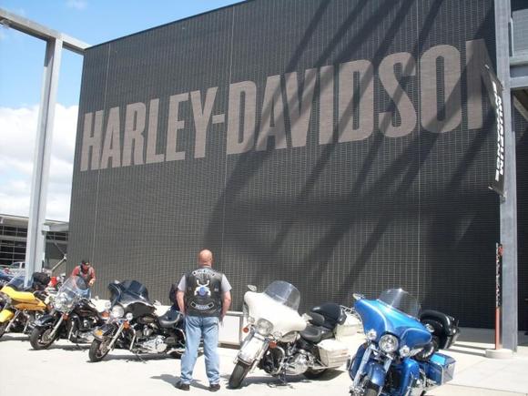 Me at the Motherland.  My bike is the big white cow looking one.