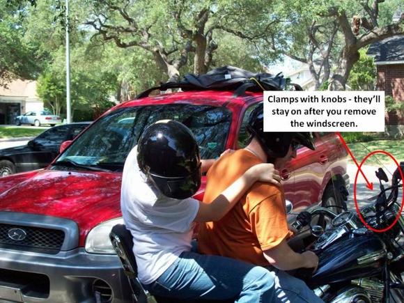 wind deflector mount